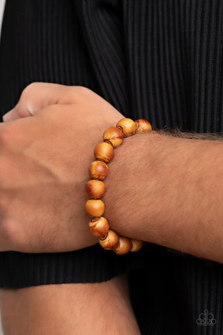 Totally Timber Mill - Brown Bracelet Paparazzi