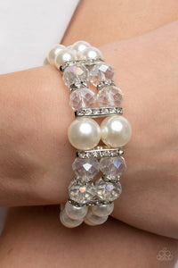 Timelessly Tea Party - White Paparazzi Bracelet