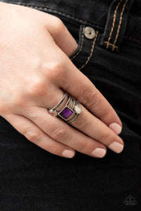 Galactic Governess - Purple Paparazzi Ring