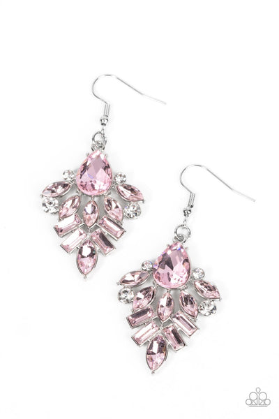 Stellar-escent Elegance - Pink Paparazzi Earring