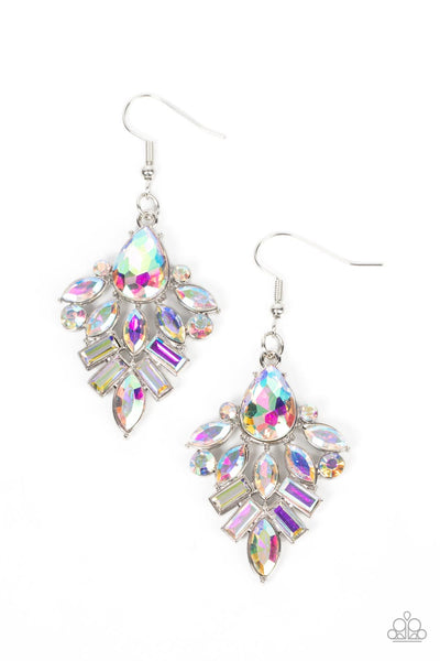 Stellar-escent Elegance - Multi Iridescent Paparazzi Earrings