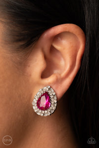 Haute Happy Hour - Pink Paparazzi Clip-On Earrings