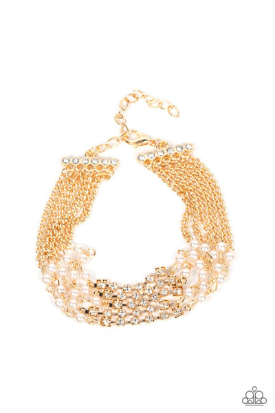 Experienced in Elegance - Gold Paparazzi Bracelet