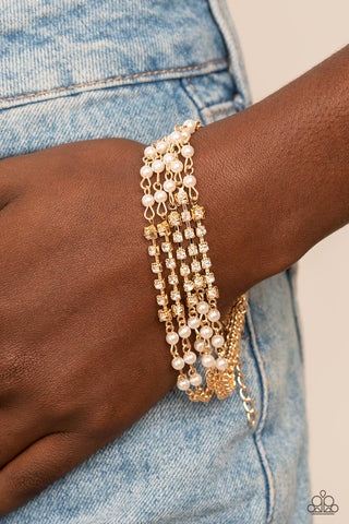 Experienced in Elegance - Gold Paparazzi Bracelet