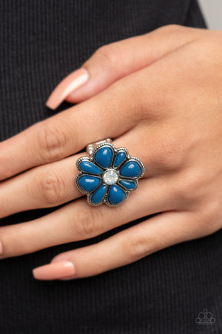 Meadow Mystique - Blue Paparazzi Ring