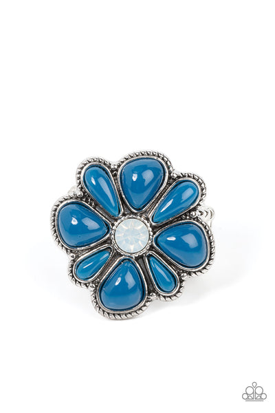 Meadow Mystique - Blue Paparazzi Ring