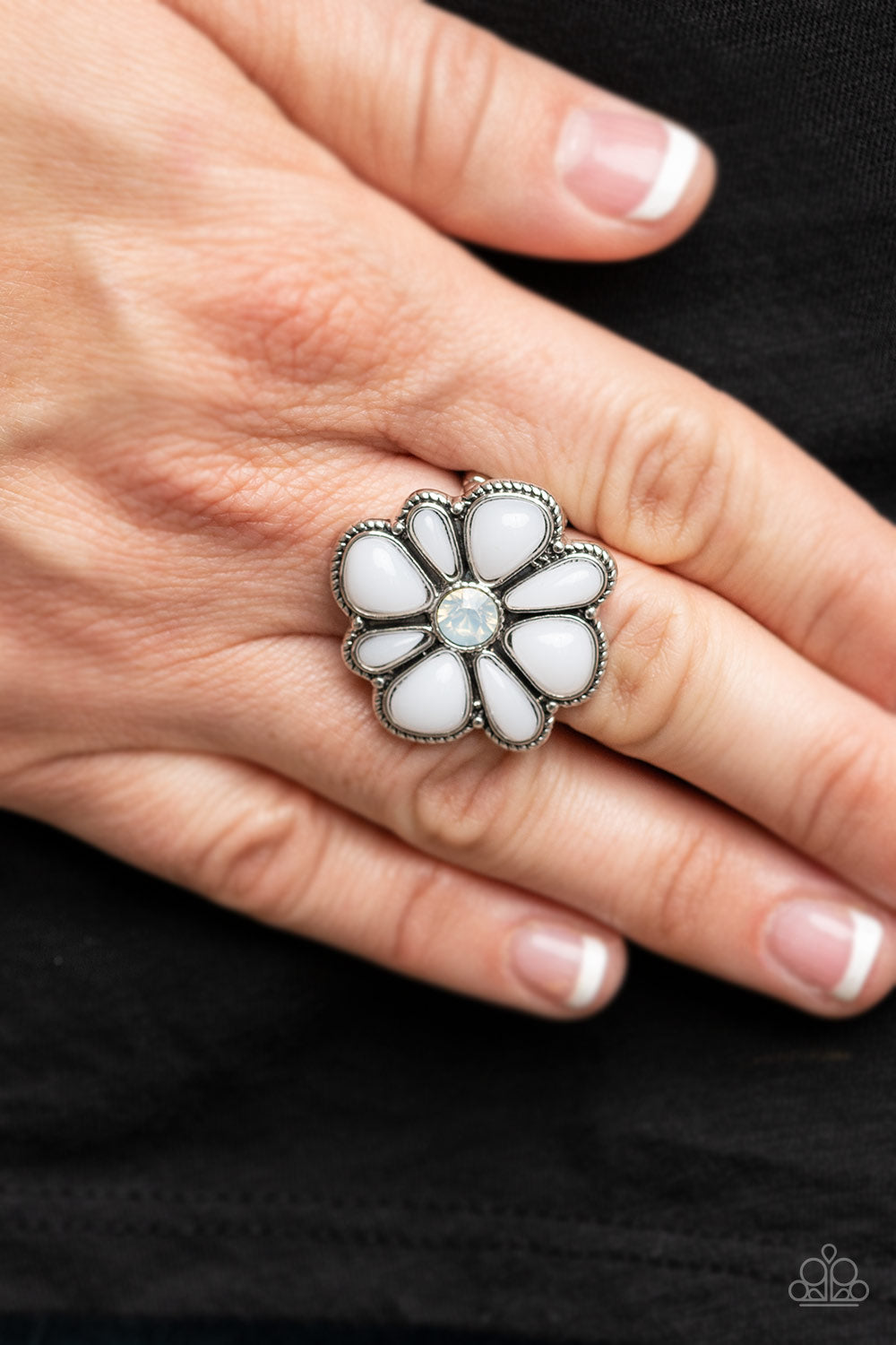 Meadow Mystique - White Paparazzi Ring