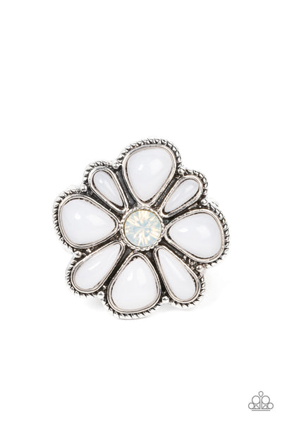 Meadow Mystique - White Paparazzi Ring