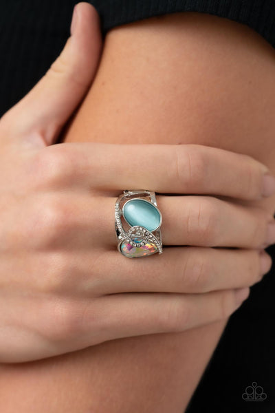 SELFIE-Indulgence - Blue Paparazzi Ring