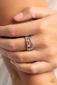 Fractal Fascination - Pink Paparazzi Ring