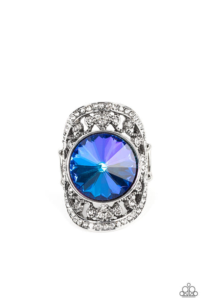 Galactic Garden - Blue Paparazzi Ring