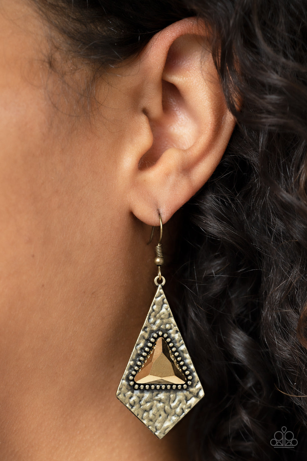 Cosmic Destination - Brass Paparazzi Earrings