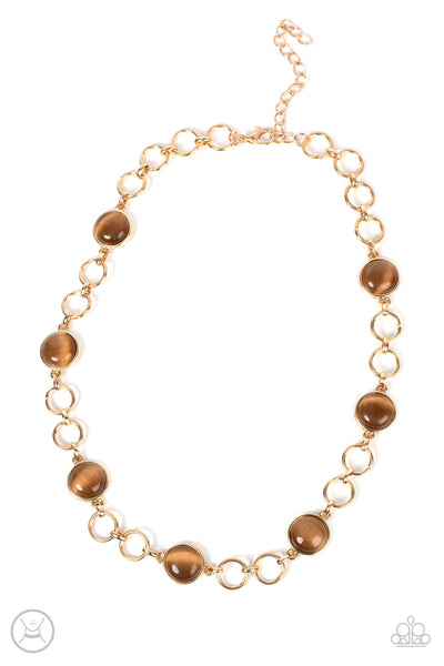 Dreamy Distractions - Brown Paparazzi Chocker Necklace