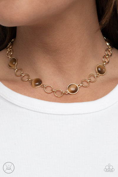 Dreamy Distractions - Brown Paparazzi Chocker Necklace