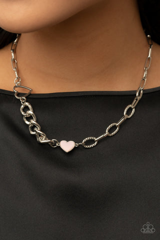 Little Charmer - Pink Heart Paparazzi Necklace