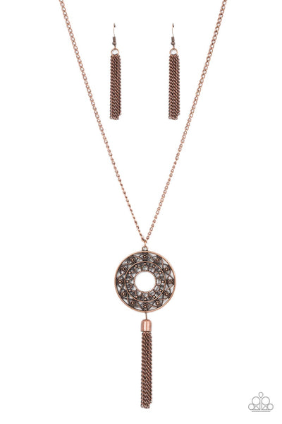 Tai Chi Tassel - Copper Paparazzi Necklace