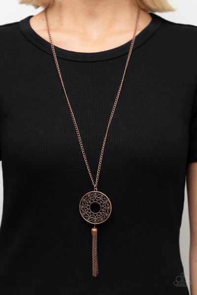 Tai Chi Tassel - Copper Paparazzi Necklace