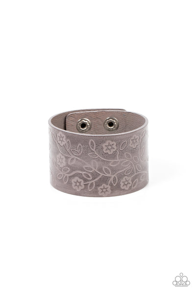 Rosy Wrap Up - Silver Paparazzi Bracelet