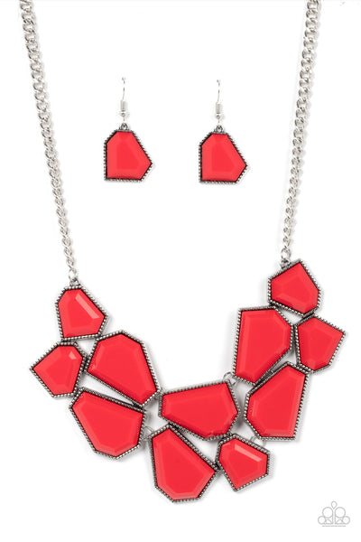 Double-DEFACED - Red Paparazzi Necklace