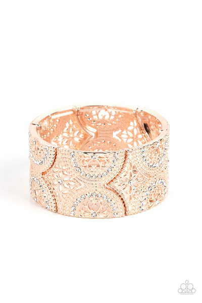 Wheeling and Dealing Paparazzi Rose Gold Bracelet