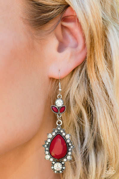 SELFIE-Esteem - Red Paparazzi Earrings