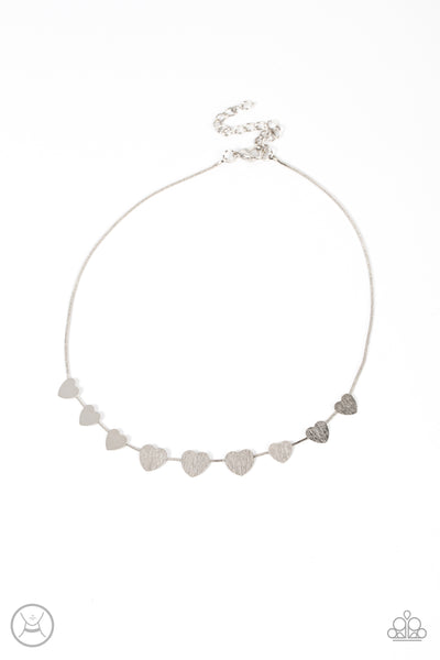 Dainty Desire - Silver Paparazzi Chocker Necklace