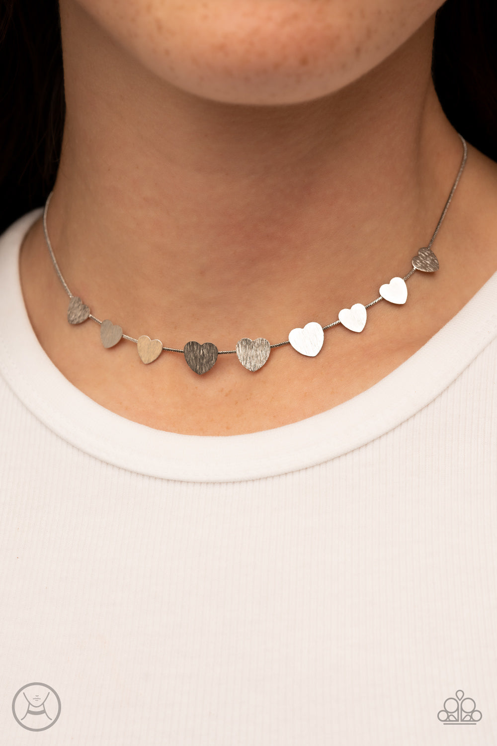 Dainty Desire - Silver Paparazzi Chocker Necklace