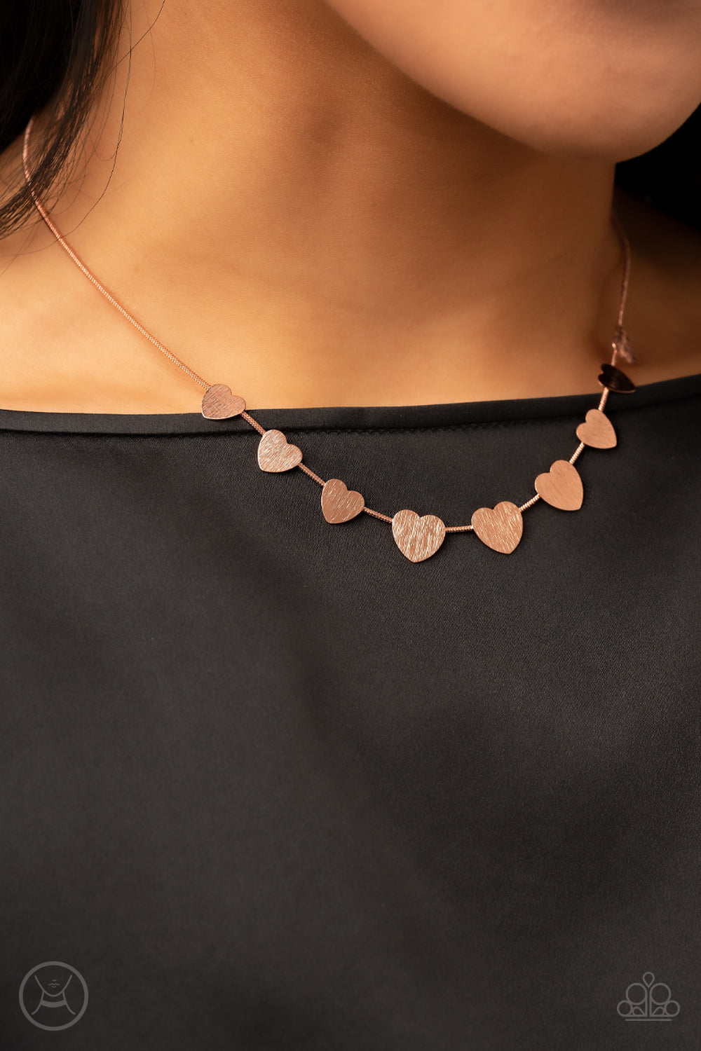 Dainty Desire - Copper Paparazzi Choker Necklace