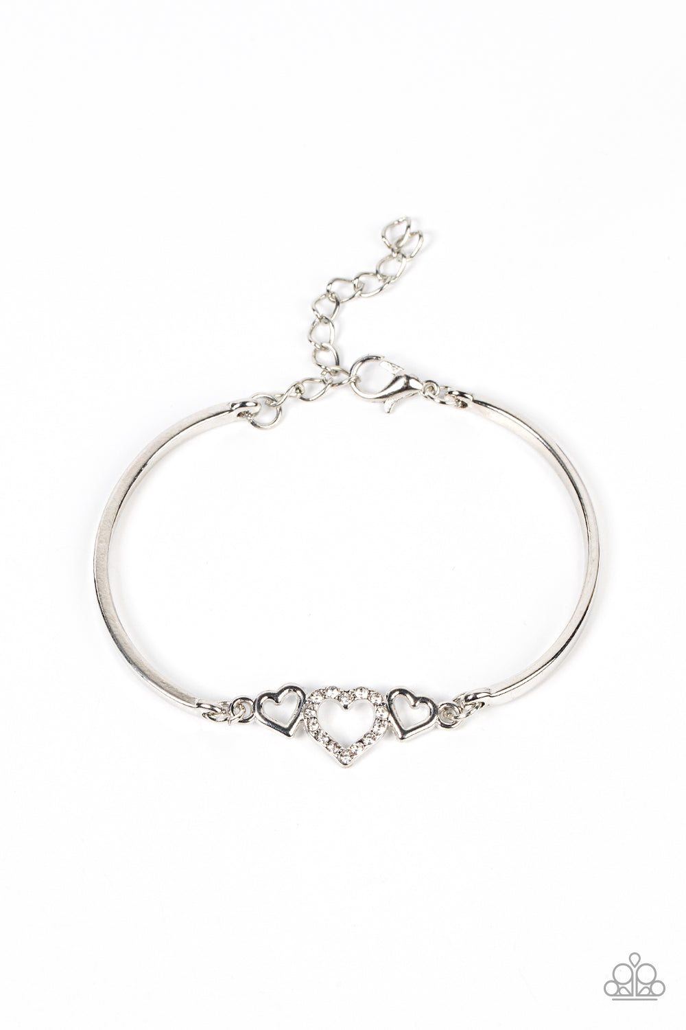 Cupids Confessions - White Paparazzi Bracelet