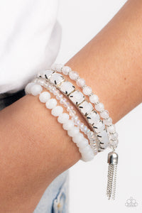 Day Trip Trinket - White Paparazzi Bracelet