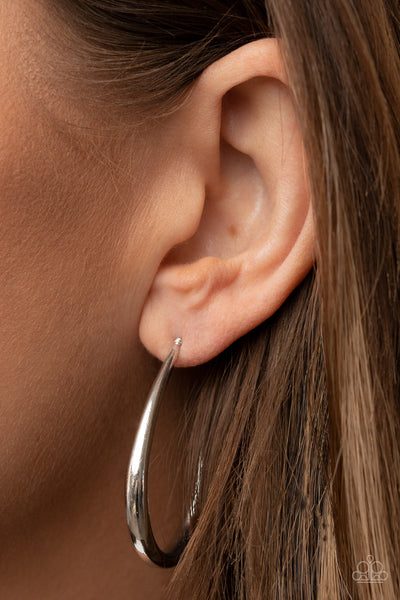 CURVE Your Appetite - Silver Paparazzi Earring