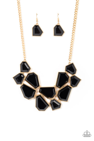 Double-DEFACED - Gold Paparazzi Necklace