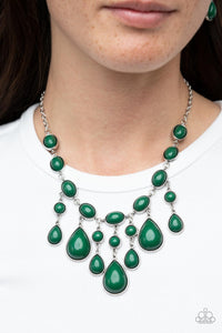 Mediterranean Mystery - Green Paparazzi Necklace