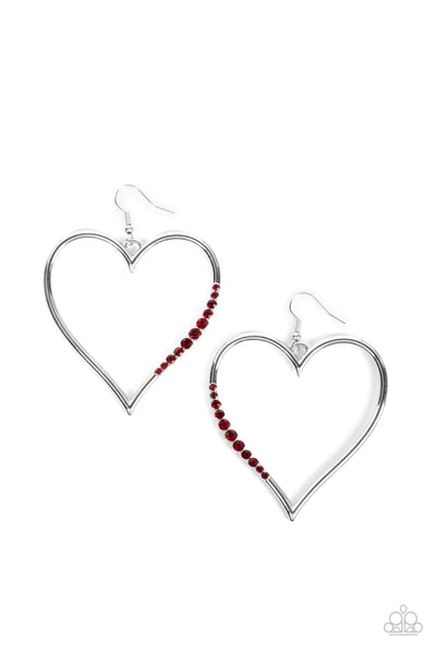 Bewitched Kiss - Red Paparazzi Earrings