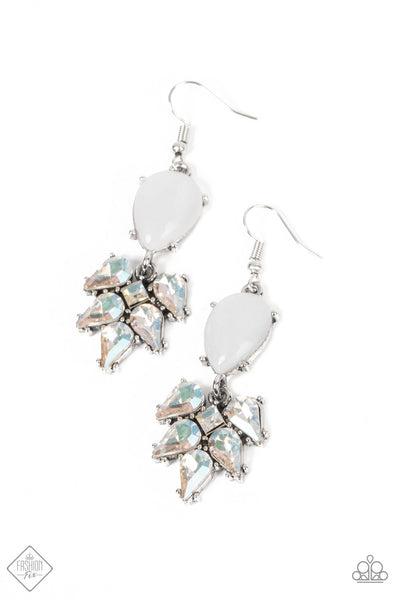 Ethereal Effervescence - White Paparazzi Earrings