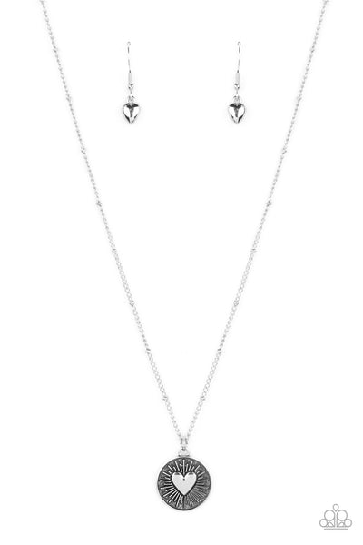 Lovestruck Shimmer - Silver Paparazzi Necklace