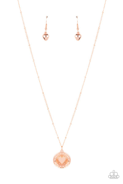 Lovestruck Shimmer - Copper Necklace Paparazzi