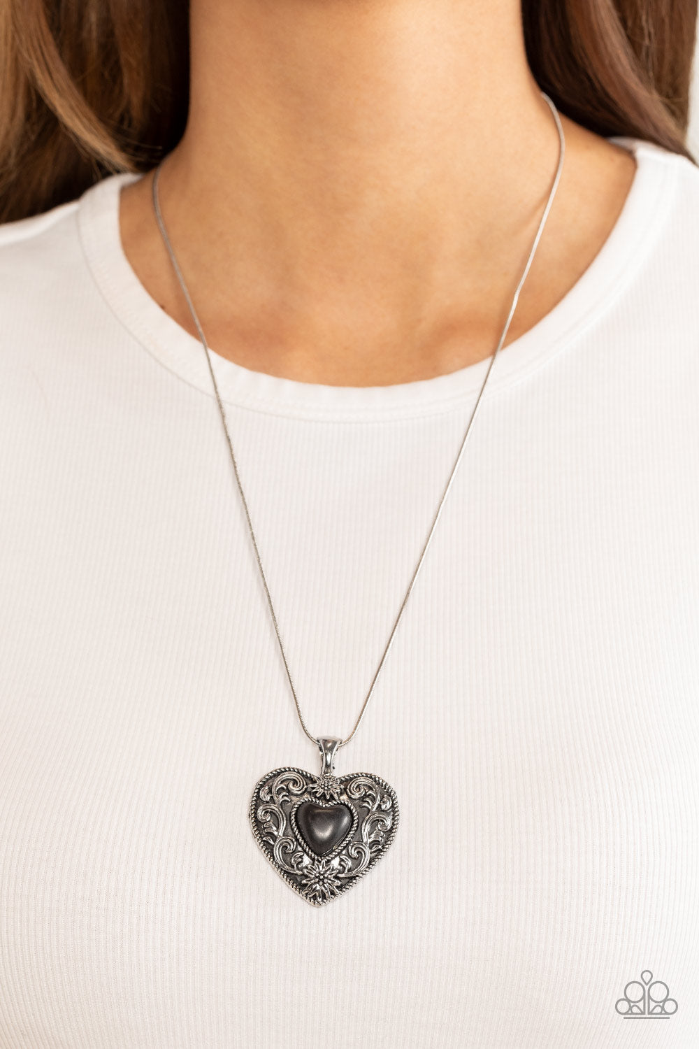 Wholeheartedly Whimsical - Black Paparazzi Necklace