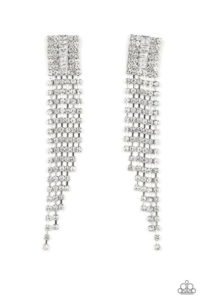 A-Lister Affirmations - White Paparazzi Earrings