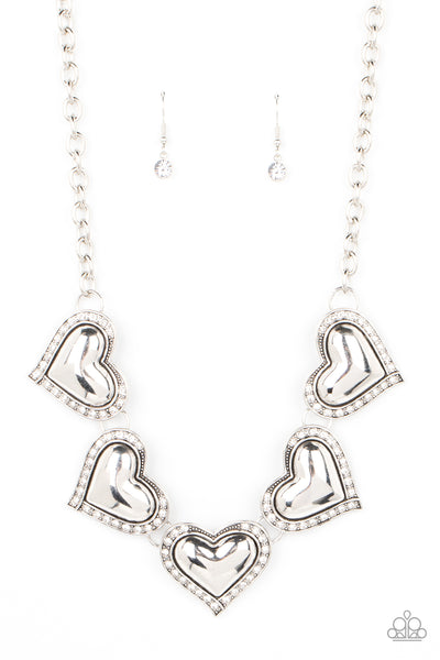 Kindred Hearts - White Paparazzi Necklace