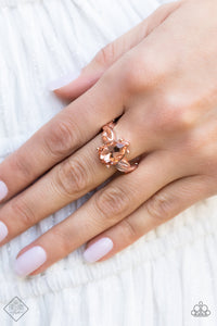 Law of Attraction - Rose Gold Paparazzi Ring