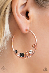 Attractive Allure - Rose Gold Paparazzi Hoop Earrings