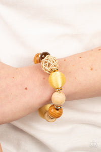 Happily Homespun - Yellow Paparazzi Bracelet