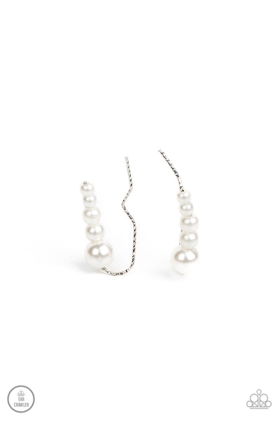 Dropping into Divine - White Paparazzi Pearl Earrings