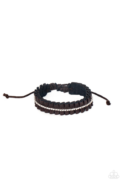 Pretty, Pretty PLEATS - Brown Paparazzi Bracelet