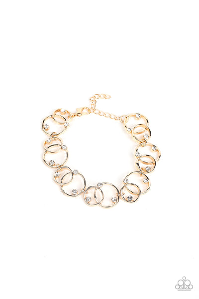 The Universe Revolves Around Me - Gold Paparazzi Bracelet