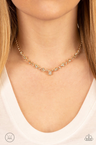 Regal Rebel - Gold Paparazzi Choker Necklace