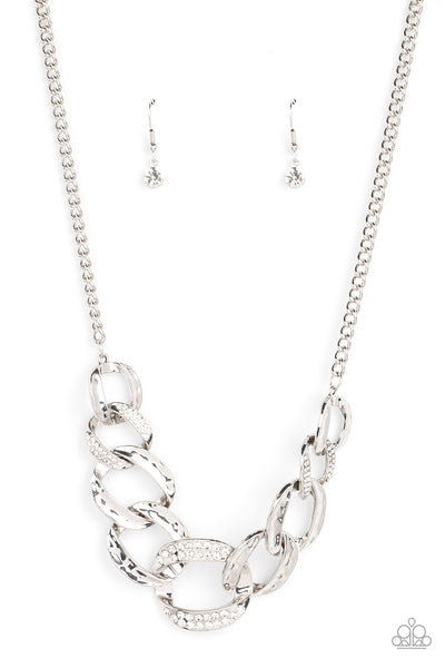 Bombshell Bling - White Paparazzi Necklace