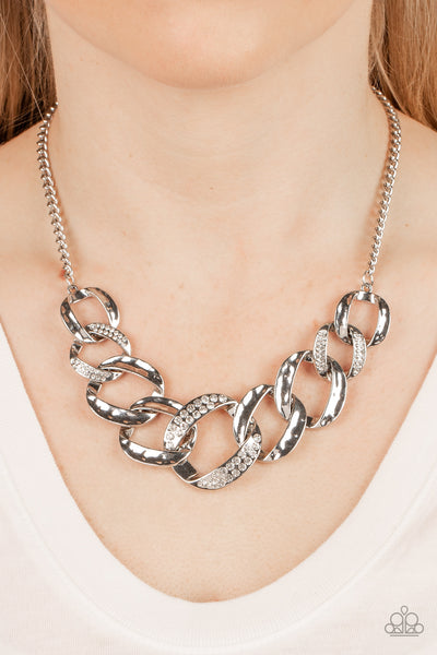 Bombshell Bling - White Paparazzi Necklace