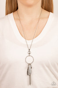 Tastefully Tasseled - White Paparazzi Necklace